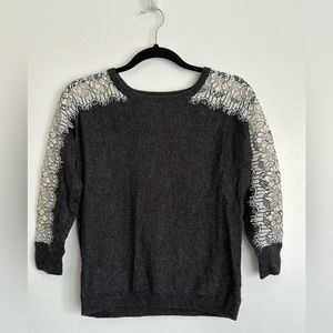 JCrew lace insert wool blend sweater women’s in size XS